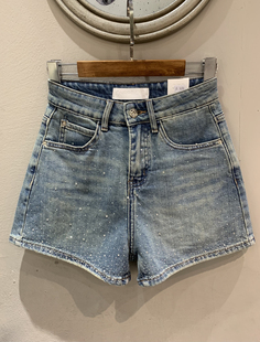 onebrand闪钻钉钻牛仔短裤女2024夏季新款辣妹潮高腰时尚百搭热裤