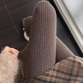 袜羊毛外穿打底袜 加厚保暖薄绒深灰色连裤 咖啡色打底裤 女秋冬款