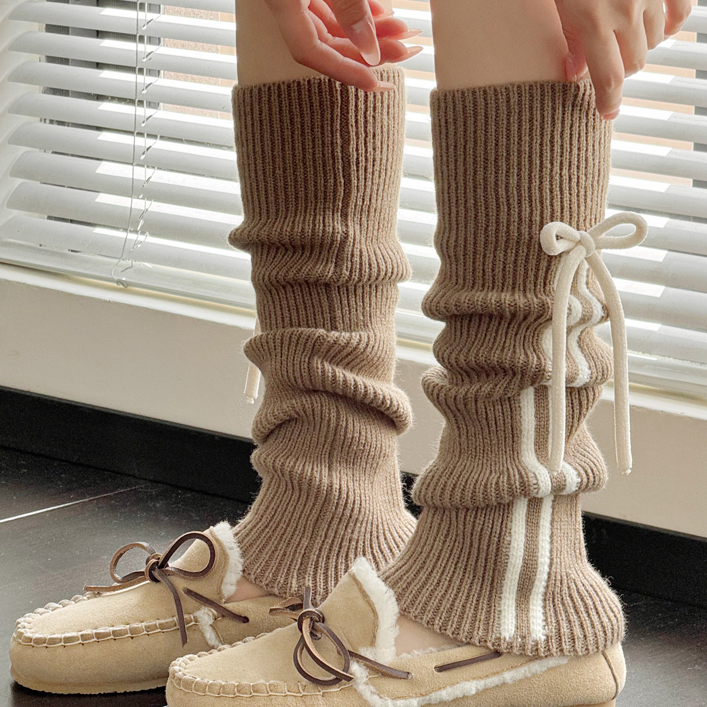 秋冬季卡其色堆堆腿套女雪地靴套咖啡色小腿袜保暖加厚米白色袜套,女士内衣/男士内衣/家居服,中筒袜,淘宝优惠券,粉丝福利购,淘宝优惠卷