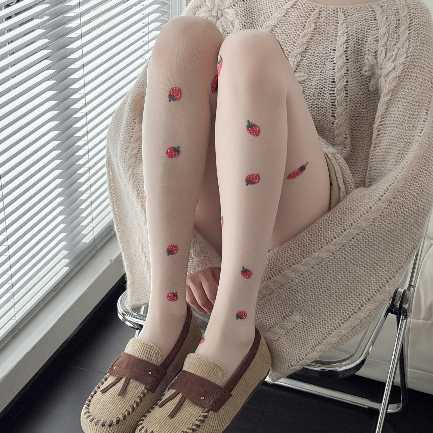 春秋薄款甜美防勾丝lolita连裤袜