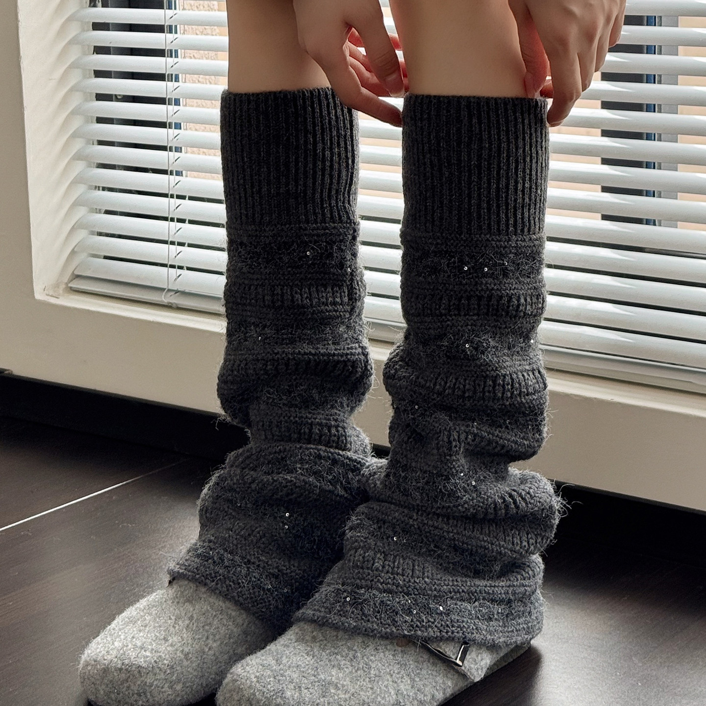 秋冬款加厚深灰色腿套女保暖咖啡色袜套针织羊毛堆堆燕麦色中筒袜,女士内衣/男士内衣/家居服,中筒袜,淘宝优惠券,粉丝福利购,淘宝优惠卷