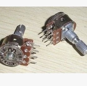 双联电位器开关（长柄）B100K 6脚 柄长20MM