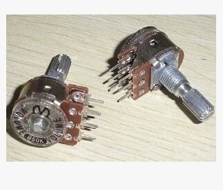 双联电位器开关（长柄）B100K 6脚 柄长20MM