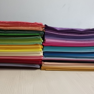 全棉斜纹纯色布料 纯棉百家被床品面料 娃衣手工DIY素色布料