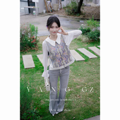 新中式 故里长安 国风改良孔雀纹翻领马甲外穿上衣女 YANG