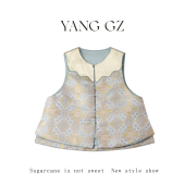 2025夏季 一池青花 新款 新中式 女士马甲国风上衣女 YANG 开衫