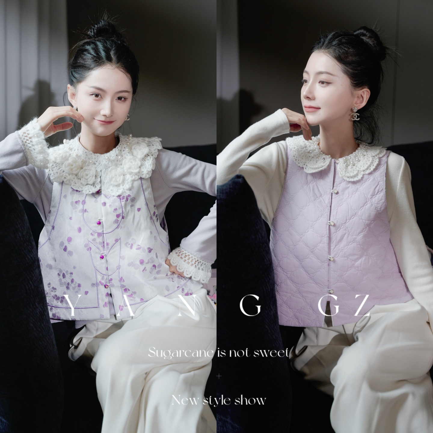 新款双面双穿开衫马甲外穿上衣女