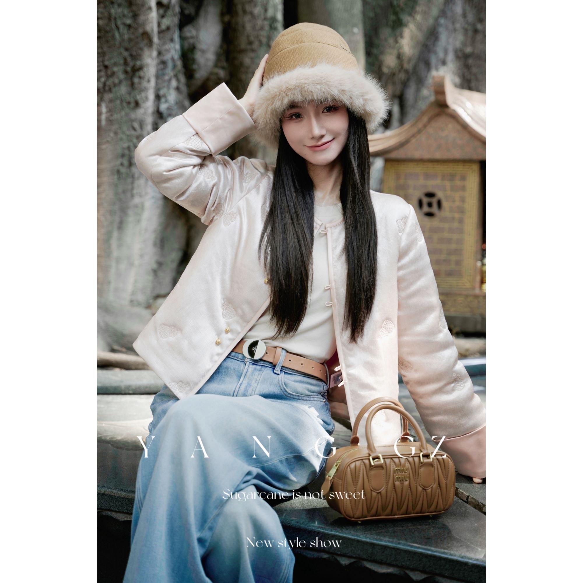 YANGGZ冬季葫芦刺绣棉服外套女