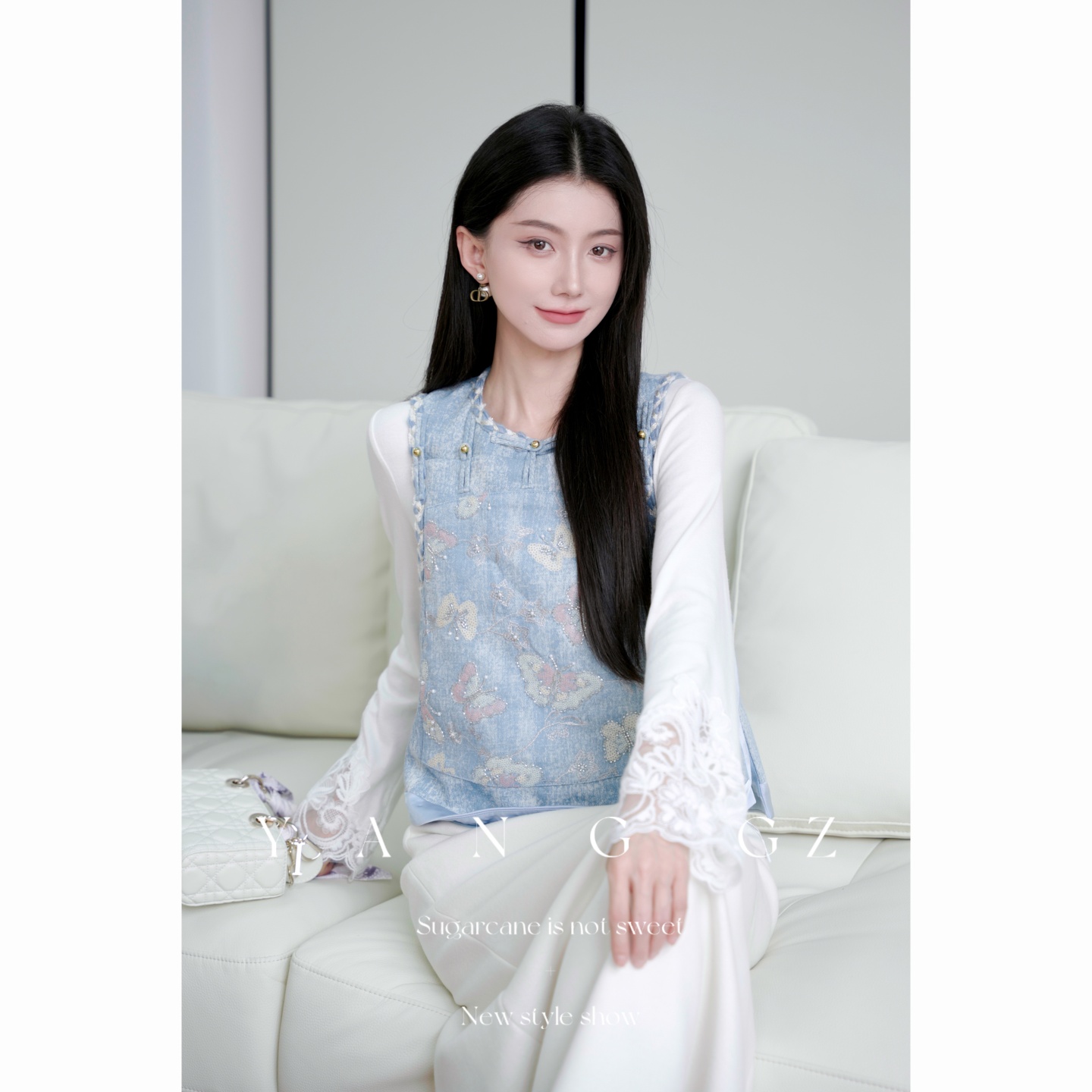 YANG GZ【蝶落丹宁】新中式十三太保牛仔马甲女 GZ5154GL656236