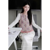 2025国风新款 YANG 新中式 长安荔枝 荔枝马甲上衣外穿上衣女