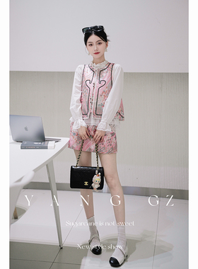 YANG GZ【有凤来仪2.0】新中式凤凰仿宋锦马甲外穿上衣+半身裙女