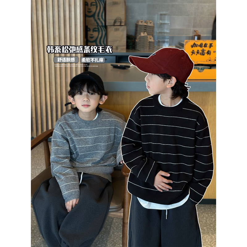 凯文家男童中大童韩版毛衣