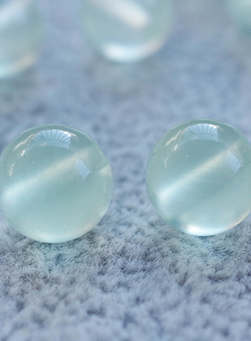 天然7A葡萄石散珠diy手链配饰 多宝手串绿色水晶手工单颗隔珠配件