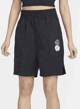 Nike/耐克正品portswear 女士梭织宽松高腰短裤HJ9424-010