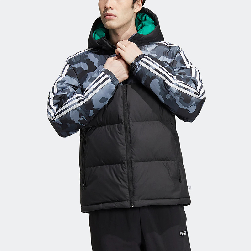 Adidas/阿迪达斯正品neo UTIL情侣款夏连帽运动休闲羽绒服 HN4764