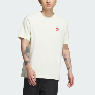 龙年印花休闲短袖 三叶草情侣款 IX4222 阿迪达斯正品 Adidas