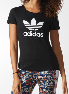 Adidas/阿迪达斯正品夏季新款女子休闲运动短袖T恤 AJ8084
