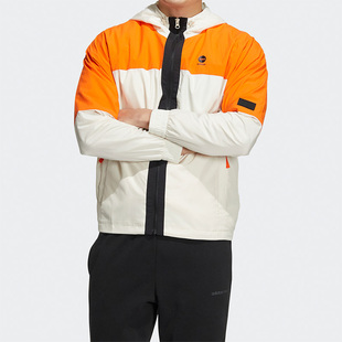 neo春季 新款 阿迪达斯正品 Adidas 男子运动休闲连帽夹克HM7424