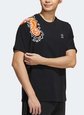 Adidas/阿迪达斯正品Keith Haring联名男子运动休闲短袖T恤HD7268