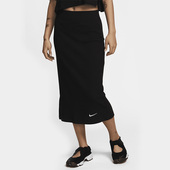 女子开衩半身裙DV7957 夏高腰罗纹修身 010 耐克正品 Nike