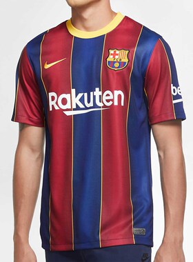 Nike/耐克正品秋季新款男子巴萨罗娜足球比赛运动T恤CD4232