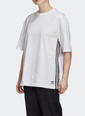 Adidas/阿迪达斯正品三叶草女子运动训练时尚短袖T恤FL4066