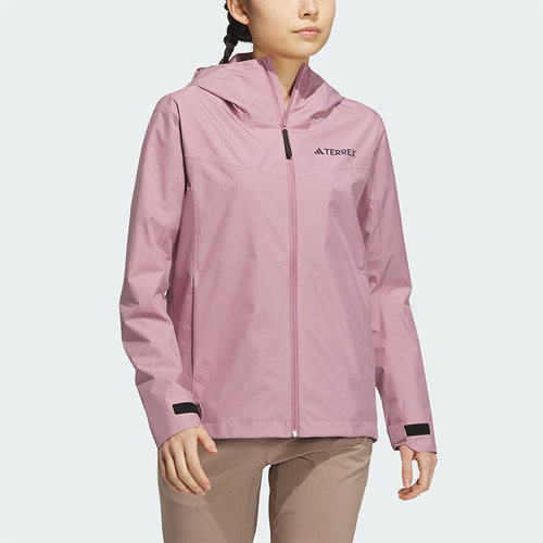阿迪达斯正品女子连帽冲锋衣