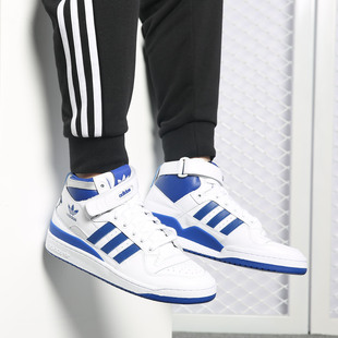 Adidas/阿迪达斯正品三叶草男Forum白蓝高帮运动休闲板鞋F37830