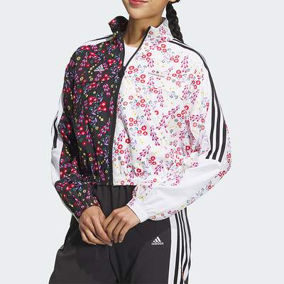 阿迪达斯女子运动透气立领夹克