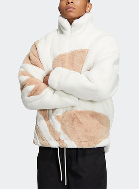 Adidas/阿迪达斯正品三叶草冬季新款男子毛绒运动外套HR3485