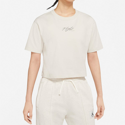 Nike/耐克正品JORDAN线进出口女子时尚休闲短款短袖T恤DN2777-104
