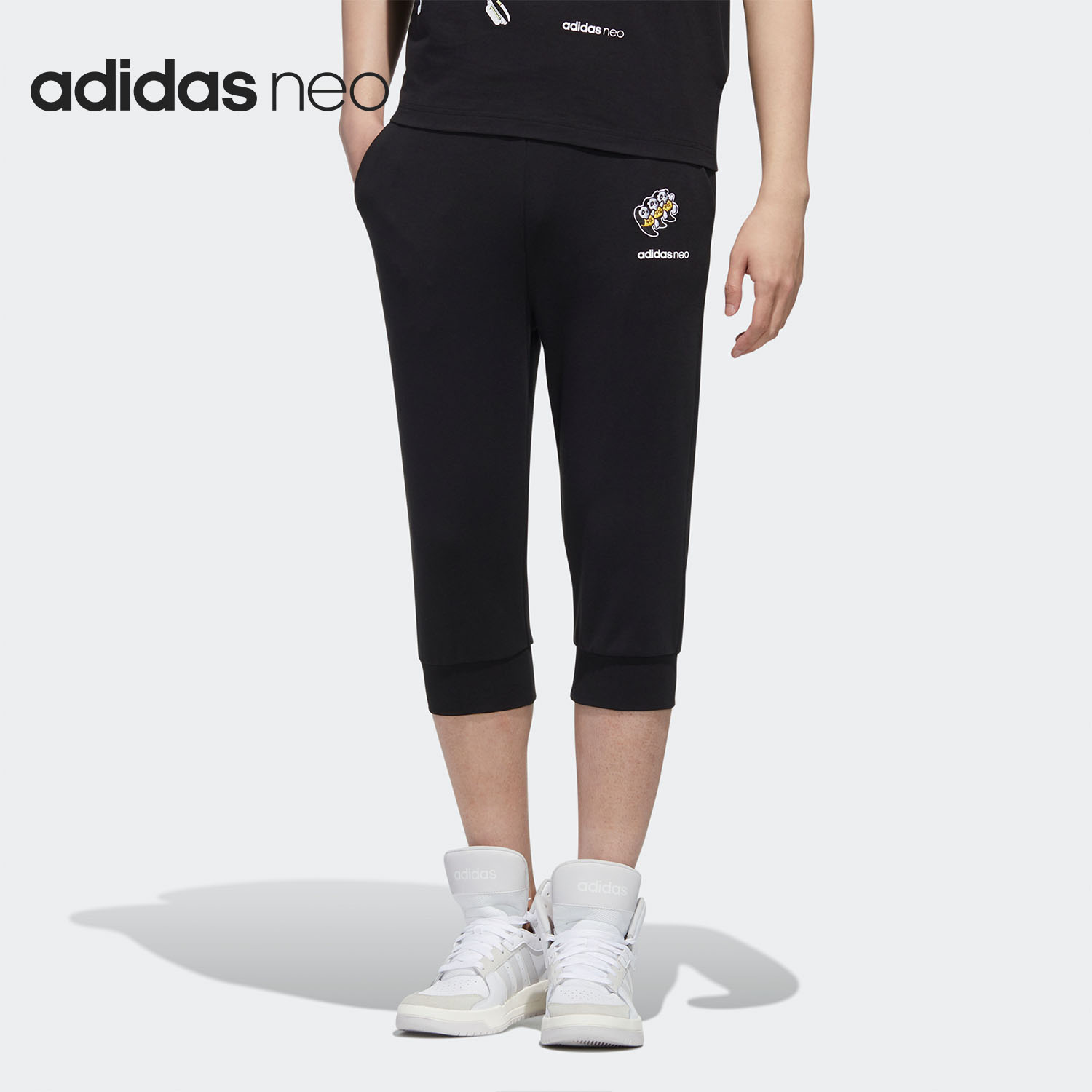 阿迪达斯男子休闲运动七分裤