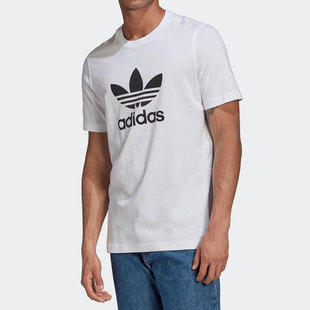 春季 男子三叶草透气休闲运动T恤GN3463 阿迪达斯正品 Adidas