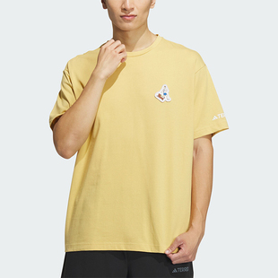 户外运动休闲宽松短袖 Adidas IS0306 TEE男士 阿迪达斯正品 GFX