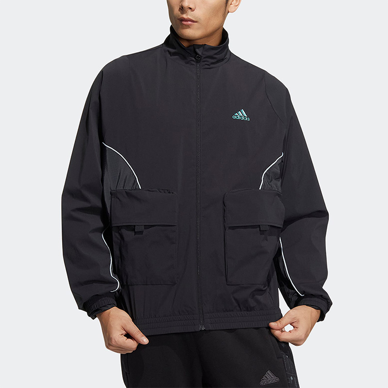 Adidas/阿迪达斯正品秋季男简约健身运动透气跑步外套 HM5144