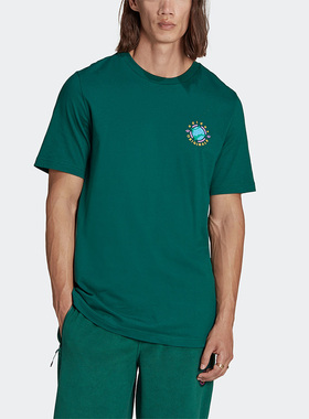 Adidas/阿迪达斯正品新款三叶草休闲男子运动短袖II8471