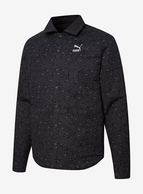 Puma/彪马正品新款男子翻领双面穿衬衫运动服外套534972-01