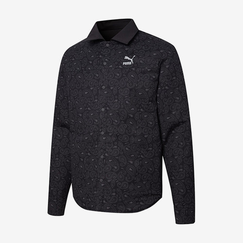 Puma/彪马正品新款男子翻领双面穿衬衫运动服外套534972-01