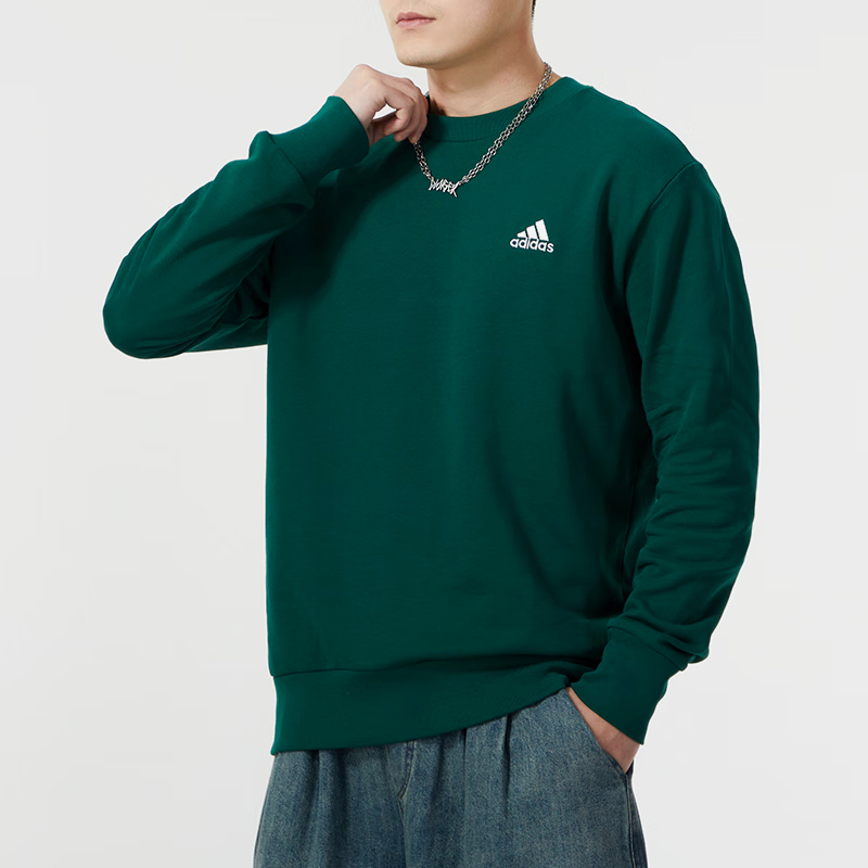 阿迪达斯男士宽松卫衣套头衫