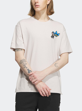 Adidas/阿迪达斯正品三叶草新款男女印花运动短袖T恤IP1792