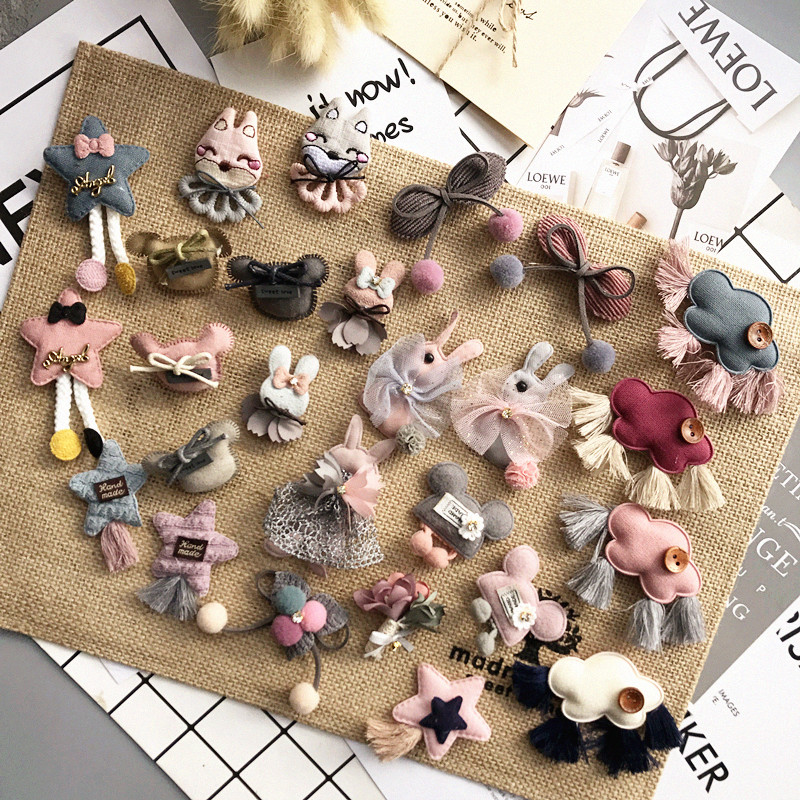 韩国儿童胸针卡通布艺胸花宝宝别针外套公主胸针可爱徽章配饰品