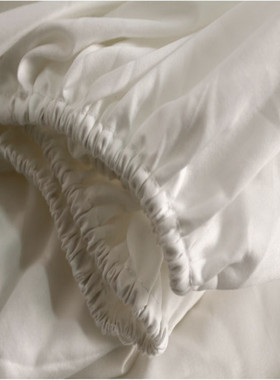 白菜价清仓出口外贸原单纯棉贡缎白色纯色加高加大两米床笠床品