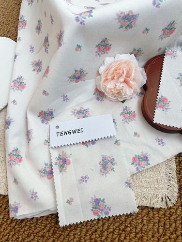 韩系ins小碎花布料印花提花剪花暗纹条纹全棉布料服装发圈手工diy