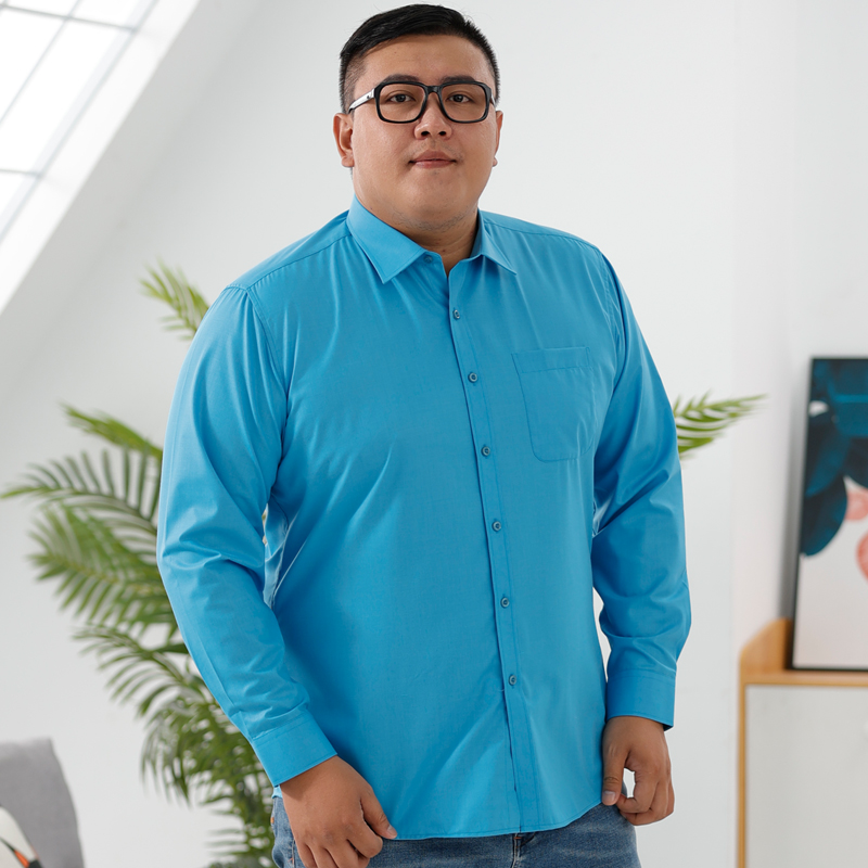 大码长袖休闲宽松衬衫时尚男装潮