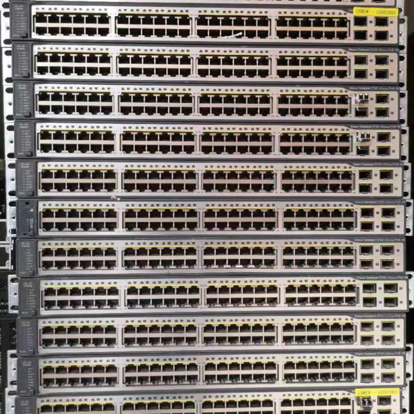 Cisco WS-C3750V2-48PS-S 48口百兆POE供电 企业级核心三层交换机