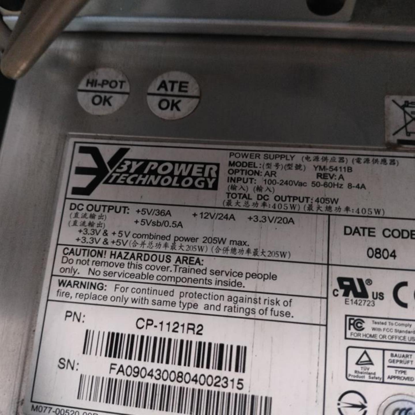 3Y电源 YM-5411B 9274CPSU-0010CP-1121R2 磁盘存储 电源模块