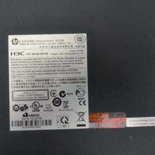 H3C S5120-52P-SI HP JE072A 48千兆电口4口SFP千兆光口 新到现货