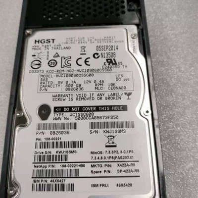 NetApp X422A-R5 46X5428 46X5427 600G 2.5 SAS DS2246 储存硬盘