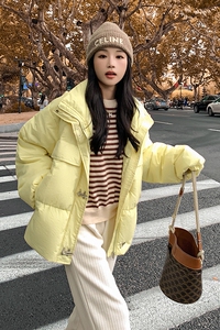 现货主推2023新款短款面包服白鸭绒羽绒服288A-915图片