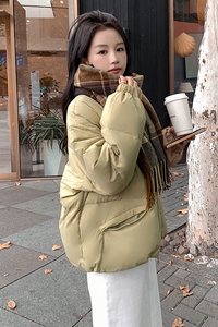 买家秀 现货短款加厚白鸭绒羽绒服面包服288A-919图片